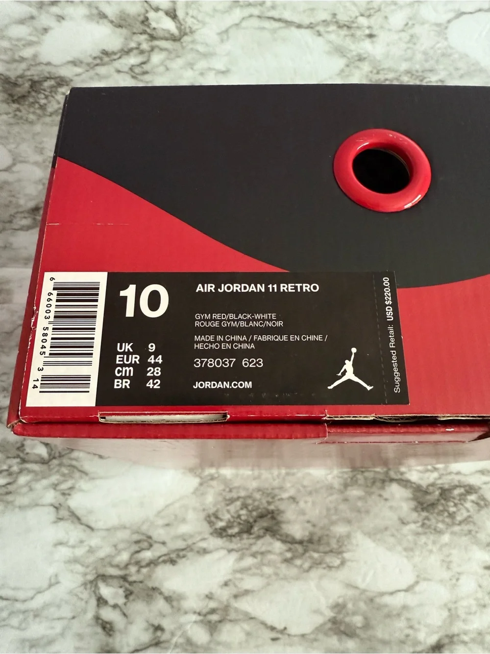 Box Only Air Jordan Retro 11 Gym Red